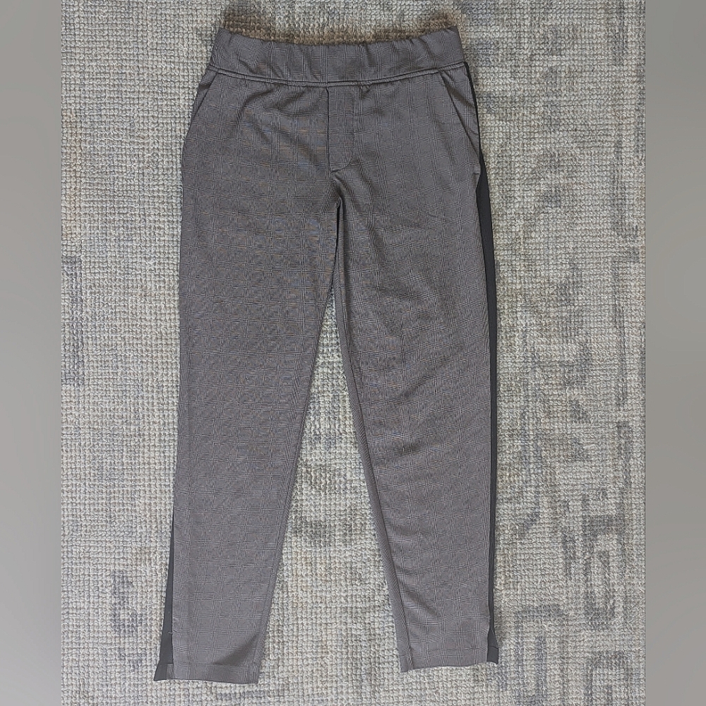 Athleta Plaid Brooklyn Ankle Pants, Tan- Size 0P
